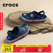 卡駱馳洞洞鞋貝雅卡駱班輕便耐磨一腳蹬休閑鞋|205089 深藍/辣椒紅-4CC 37 /38(230mm)