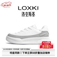 LOXKI/洛克斯基【明星同款】板鞋子男秋冬經(jīng)典百搭休閑鞋男 小圓鞋Lite 酷灰白 39