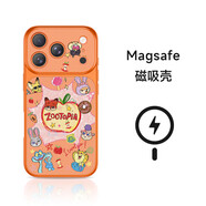 捷佑（QUICKHELP）瘋狂動(dòng)物城適用iphone17手機殼蘋(píng)果17ProMax情侶新款外殼ip1615pro磁吸支架13pm橙色保護套14 [蠟筆畫(huà)動(dòng)物城-橙框]Magsafe磁吸匠心制作 iPh