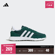 adidas RUN 60s 2.0復古休閑舒適跑步鞋男女阿迪達斯官方輕運動(dòng)   森林綠/白色/金屬灰   39