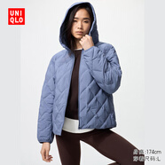 優(yōu)衣庫女裝PUFFTECH空氣棉服連帽外套/25秋冬新款478571 63 天藍色 XL