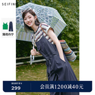 詩(shī)凡黎（'SEIFINI）【明星同款】薄荷丹寧詩(shī)凡黎牛仔連體褲2024夏甜酷無(wú)袖背帶長(cháng)褲女 牛仔藍連體褲 L