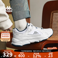 KAPPA卡帕男鞋運動(dòng)老爹鞋子男2025冬季新款輕便軟底跑步鞋厚底休閑鞋 漂白/影藍 40