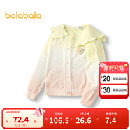 巴拉巴拉童裝兒童開(kāi)衫女童秋裝海軍領(lǐng)毛衣針織衫線(xiàn)衣百搭上衣甜美 紅色調00466 90