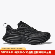 HOKA ONE ONE邦代8 Stealth/Tech Bondi 8緩震路跑鞋透氣舒適反光男女休閑鞋 黑色 36.5