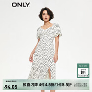 ONLY氣質(zhì)滿(mǎn)印A字方領(lǐng)泡泡袖長(cháng)款連衣裙女|123207134 H2A 素描愛(ài)心 XS (155) 76A