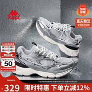 卡帕（Kappa）女鞋老爹鞋氫軌運動(dòng)鞋女冬季加絨保暖棉鞋子女 奧運灰 36