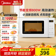美的（Midea）變頻小清新微波爐 液晶屏幕 磨砂面板 小型20L家用 匠心工藝（PM2002）