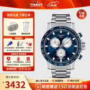 天梭（TISSOT）【官方授權店】 瑞士手表 新款速敢系列黑武士計時(shí)碼運動(dòng)防水男表 藍盤(pán)鋼帶T125.617.11.041.00