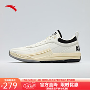 安踏（ANTA）【鋒芒1】籃球鞋男氮科支撐耐磨實(shí)戰低幫運動(dòng)鞋 象牙白/基礎黑-3 40