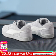 彪馬（PUMA）板鞋男鞋女鞋 25秋冬新款運動(dòng)鞋情侶鞋平底低幫復古經(jīng)典休閑鞋子 復古時(shí)尚/柔軟皮面/灰/白 曬圖退10 40 碼（內長(cháng)255mm）