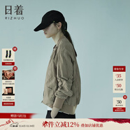 日著(zhù)（rizhuo）日著(zhù)原創(chuàng  )設計女裝2025秋新款城市輕戶(hù)外棒球服飛行員夾克短外套 卡其 XL