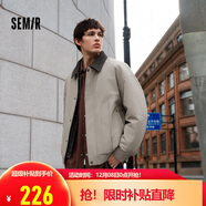 森馬（Semir）棉服男假兩件飛行員拼接牛仔棉衣2025年oversize冬109725112106