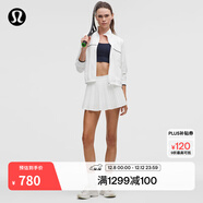 lululemon丨Varsity 女士風(fēng)琴褶高腰網(wǎng)球裙速干芯吸 LW8AKVS 白色 XS /4