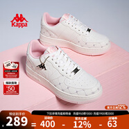 KAPPA男鞋板鞋男2025冬季新款小白鞋子男款情侶跑步鞋百搭休閑運動(dòng)鞋 冬日白/奶茶粉(女款） 37 (230mm)