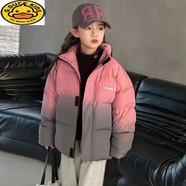 G.duck兒童裝女童冬裝棉衣2025新款女孩冬季羽絨服棉服中大童加厚外套潮 粉色 160 150cm-80斤-左右