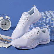 李寧男鞋運動(dòng)鞋新款網(wǎng)面減震跑鞋休閑跑步鞋男 標準白 ARSV073-3 41