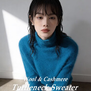 【京東直采】2026新年羊絨羊毛拉絨衫女士百搭打底毛衣無(wú)縫針織衫 堆堆領(lǐng)-海藍 均碼 （90-145斤） 【3-15天發(fā)貨】