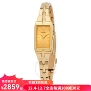 精工女表手表石英表女士手表矩形香檳金奢華表盤(pán)30M防水28MM女友禮物 pic OS
