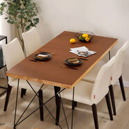 詠幻純色免洗餐桌布書(shū)桌茶幾間啞光桌墊 棕色 80x160cm（超全尺寸 供您選擇）