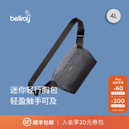 Bellroy澳洲 Lite Sling Mini 4L 輕量騎行機能磁吸斜挎包胸包 格紋灰4L