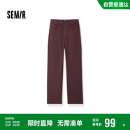 森馬（Semir）森柔牛仔|牛仔褲女港風(fēng)舒適闊腿褲顯瘦秋季女生長(cháng)褲103524124001A