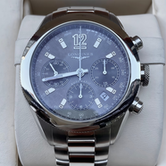 【二手99新】浪琴（LONGINES）極速系列男士腕表運動(dòng)計時(shí)自動(dòng)機械瑞士進(jìn)口奢侈腕表原裝正品二手浪琴男表 L3.635.4.56.6三眼計時(shí)黑盤(pán)鋼帶42MM