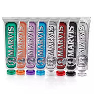 瑪爾斯（MARVIS）意大利Marvis瑪爾仕斯薄荷牙膏85ml清新口氣去煙漬玫瑰含氟 無(wú)外盒或者壓扁了的隨機發(fā)貨處理 85g