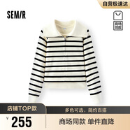 森馬（Semir）商場(chǎng)同款|衛衣女冬季磨毛背心插肩袖上衣2025兩件套101725116016
