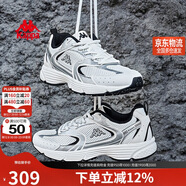 卡帕（Kappa）男鞋秋季網(wǎng)面運動(dòng)鞋男款透氣老爹鞋子男百搭休閑跑步鞋 經(jīng)典白 39