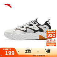 安踏（ANTA）后浪4 | 男子冬季透氣板鞋運動(dòng)風(fēng)休閑鞋 紙莎白/基礎黑-2 41