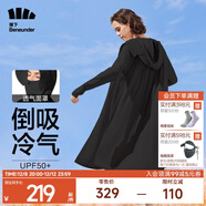 蕉下（beneunder）防曬衣女防紫外線(xiàn)夏季薄款防曬服女士披肩服短外套 云碳黑/升級長(cháng)款