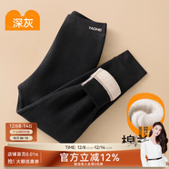 棉奇熊德絨兒童保暖褲男童秋冬款加絨加厚秋褲大童打底褲內穿線(xiàn)褲棉毛褲 X300-深灰【綿羊毛 抗寒保暖褲】 140 CM