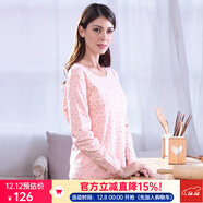 意芬老人秋衣秋褲女純棉保暖內衣女套裝中老年人媽媽全棉毛衫線(xiàn)衣線(xiàn)褲 粉紅色 3XL