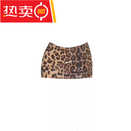 OUOETY豹紋包臀裙亮片御姐風(fēng)半高領(lǐng)修身T恤女秋冬2025辣妹亮片豹紋包臀 半裙 XXS S
