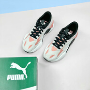 PUMA彪馬RS-X3女子款復古百搭輕便透氣運動(dòng)老爹休閑跑步鞋 368845官方 淺灰/橘粉色/彪馬白/黑色368845-03 36