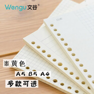 文谷（Wengu）b5活頁(yè)紙 活頁(yè)本活頁(yè)夾/活頁(yè)筆記本/橫線(xiàn)內芯26孔50張B550-1