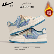 回力男鞋2025秋冬新款潮流復古加絨百搭休閑鞋子男學(xué)生運動(dòng)板鞋男 秘境森林-藍 41