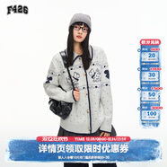 F426國潮牌秋季新款休閑百搭費爾島花紗小狗提花毛衣 花灰 現貨 M