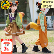 G.duck朱迪兔子警官衣服女童連衣裙洛麗塔公主裙兒童表演服女孩生日禮物 尼克裙+領(lǐng)帶+腰帶+裙撐 100 尺碼2~3歲【 90-100cm】cm