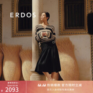 ERDOS【劉雯同款】春夏新派學(xué)院風(fēng)百褶裙文藝休閑女半身裙 藏藍 S 160/64A