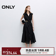 ONLY2025秋季新款氣質(zhì)淑女風(fēng)中長(cháng)裙無(wú)袖襯衫連衣裙女|125107046 H1Z黑色 S