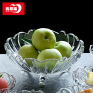 青蘋(píng)果新年禮物果斗玻璃果盤(pán)歐式簡(jiǎn)約客廳婚慶節日零食彩盒裝8.45英寸