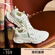 安踏小千禧丨女鞋運動(dòng)鞋皮面防水休閑厚底黑色輕便戶(hù)外老爹旅游鞋 【異形-防潑水皮革】象牙白/二度灰/融雪綠8809F-6 38