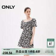 ONLY夏季時(shí)尚顯瘦泡泡袖收腰短裙連衣裙女|124207055 H15 大雛菊印花 M (165) 84A