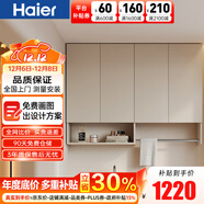 海爾蜂窩鋁洗衣機柜臺盆一體陽(yáng)臺柜帶搓衣板滾筒伴侶洗衣池H4901 吊柜 120cm(不含背板)