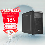 銀昕（SilverStone）精準PS16 黑色 MATX辦公小機箱(支持120水冷/光驅位/長(cháng)顯卡/標配12cm低噪風(fēng)扇)