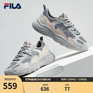 FILA斐樂(lè )女鞋跑步鞋火星二代復古老爹鞋運動(dòng)鞋休閑慢跑鞋MARS Ⅱ 合金灰/日巖灰-AG-F12W141116F 38.5