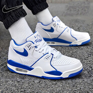 耐克（NIKE）男鞋AIR FLIGHT 89氣墊鞋秋冬季運動(dòng)鞋AJ4兄弟款籃球鞋休閑跑步鞋 白色/藍色FZ3045-100 41