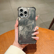 京膜盒蘋(píng)果手機透明簡(jiǎn)約保護殼精孔四角防摔硅膠軟旅游輕薄精孔直邊保護套全包防摔 水晶防摔透黑+冰川紋卡紙 蘋(píng)果17PRO MAX